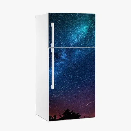 Pegatina para frigorífico cielo estrellado y vía láctea en tonos azules – Pixers®