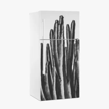 Pegatina para frigorífico cactus monocromático textura minimalista – Pixers®