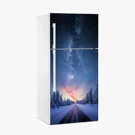 Pegatina para frigorífico camino hacia el amanecer estelar – Pixers®