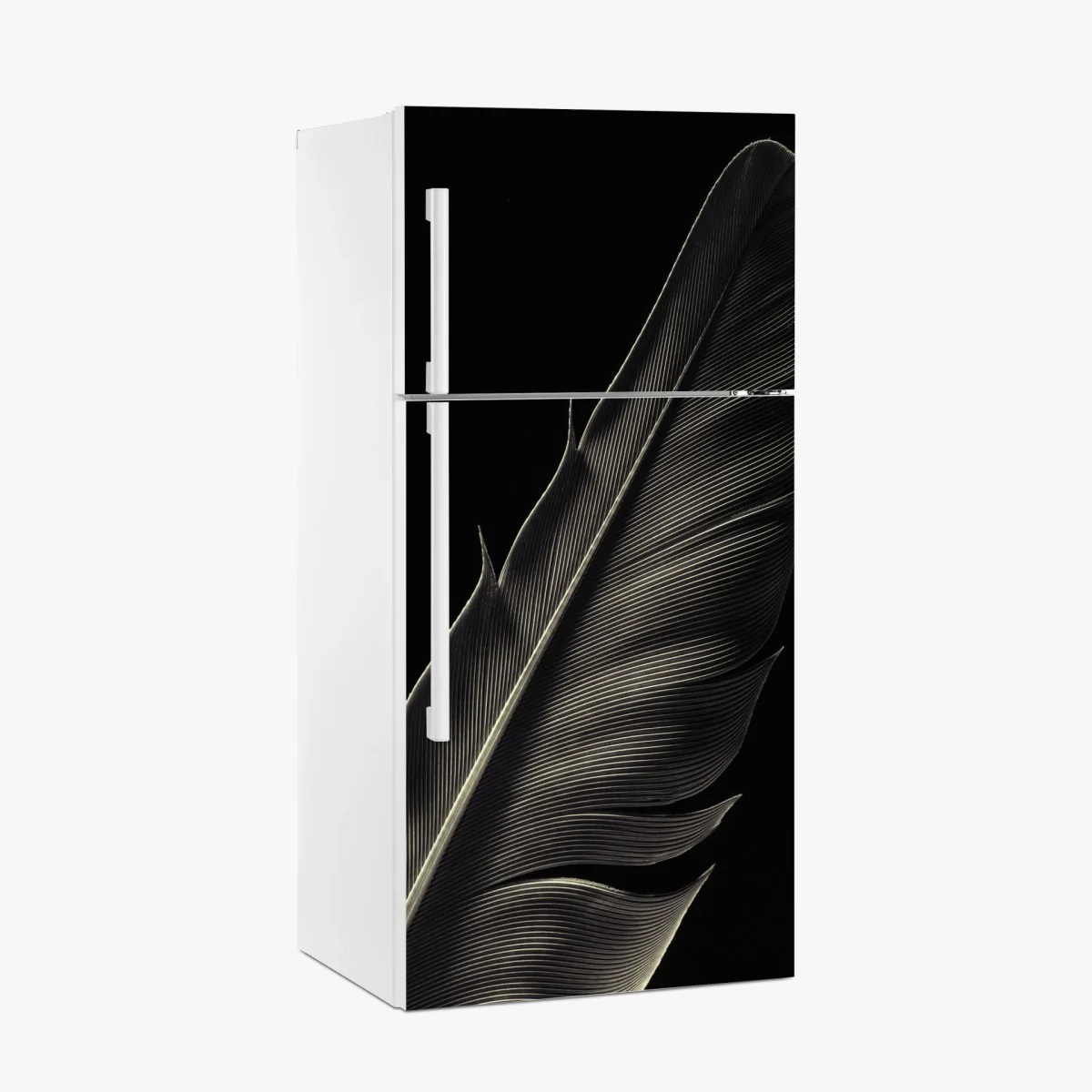 Pegatina para frigorífico pluma en blanco y negro: detalle minimalista – Pixers® Pegatina para frigorífico pluma en blanco y negro: detalle minimalista – Pixers®
