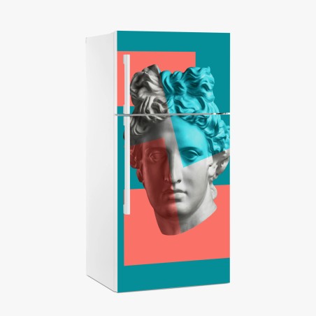 Pegatina para frigorífico busto clásico pop en contraste de colores – Pixers®