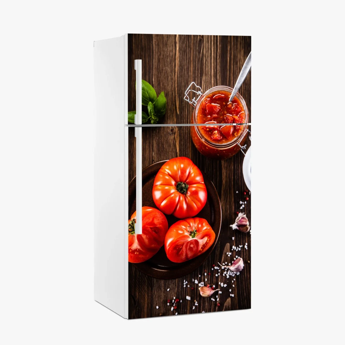Pegatina para frigorífico tomates maduros y salsa casera sobre madera rústica – Pixers® Pegatina para frigorífico tomates maduros y salsa casera sobre madera rústica – Pixers®