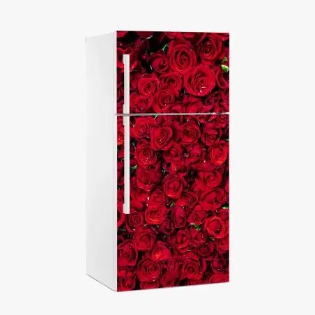 Pegatina para frigorífico mosaico de rosas rojas – Pixers®