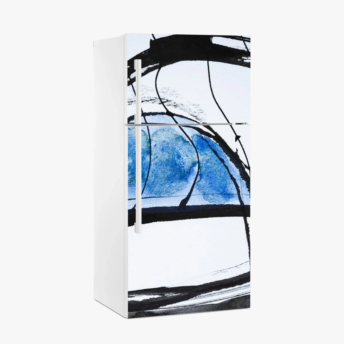 Pegatina para frigorífico abstracción oceánica en azul y negro – Pixers® Pegatina para frigorífico abstracción oceánica en azul y negro – Pixers®