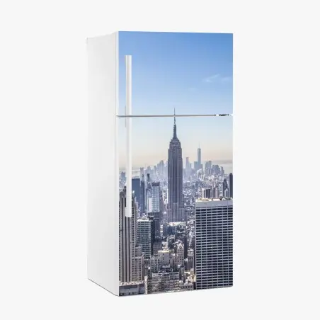 Pegatina para frigorífico vista icónica de Nueva York con Empire State Building – Pixers®