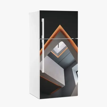 Pegatina para frigorífico vista interior geométrica minimalista – Pixers®