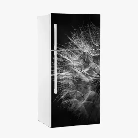 Pegatina para frigorífico delicadeza de diente de león en blanco y negro – Pixers®
