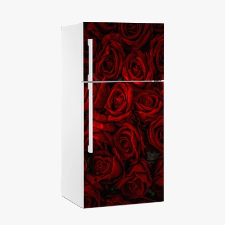 Pegatina para frigorífico mosaico de rosas rojas intensas – Pixers®