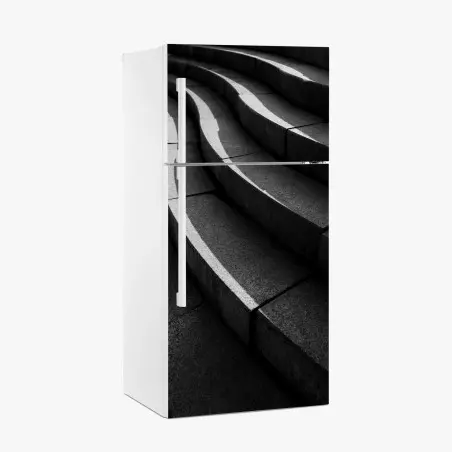Pegatina para frigorífico escalera abstracta de cemento y luz – Pixers®