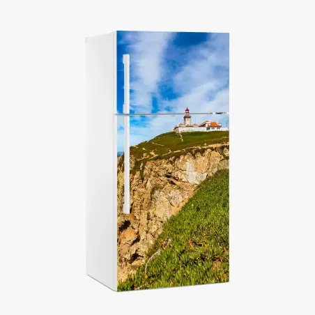 Pegatina para frigorífico faro en Cabo da Roca sobre los acantilados – Pixers®