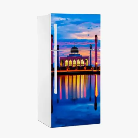 Pegatina para frigorífico mezquita central de Songkhla al atardecer – Pixers®