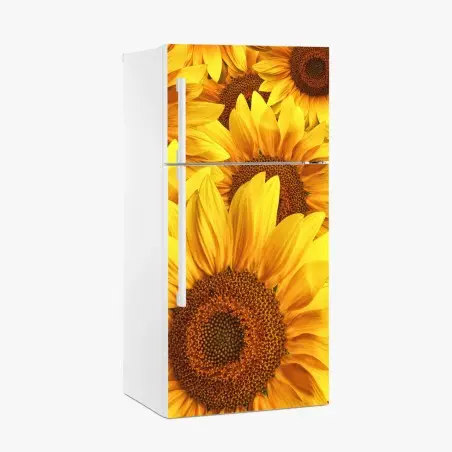 Pegatina para frigorífico explosión de girasoles vibrantes – Pixers®