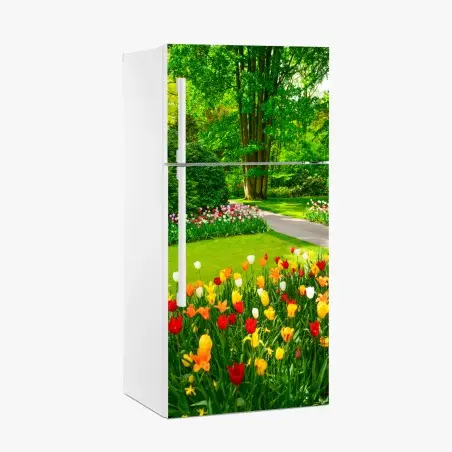 Pegatina para frigorífico jardín de tulipanes en Keukenhof – Pixers®