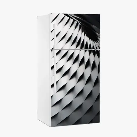 Pegatina para frigorífico estructura metálica abstracta en relieve – Pixers®