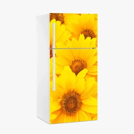 Pegatina para frigorífico explosión de girasoles luminosos – Pixers®