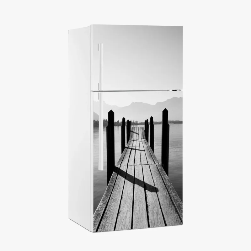 Pegatina para frigorífico muelle hacia el horizonte