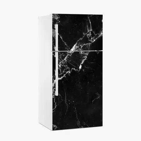 Pegatina para frigorífico textura de mármol negro con vetas blancas – Pixers®