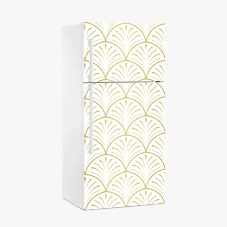 Pegatina para frigorífico patrón art decó dorado elegante – Pixers®
