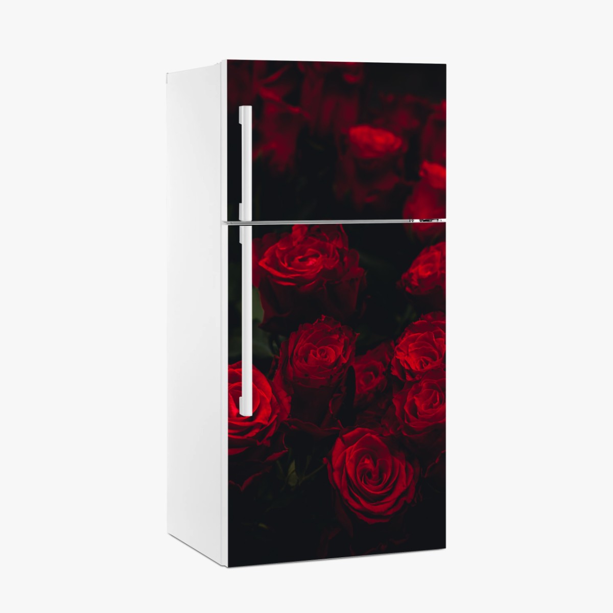 Pegatina para frigorífico ramillete de rosas rojas en penumbra – Pixers®