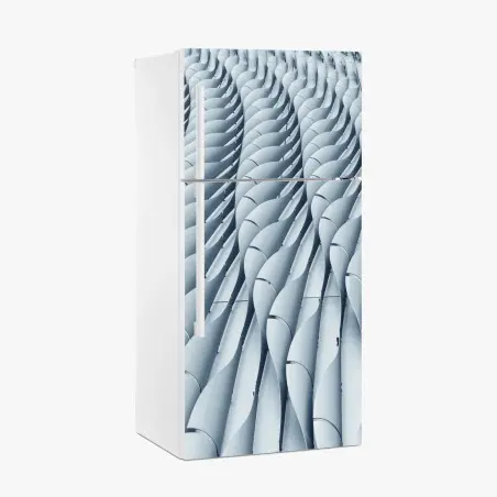 Pegatina para frigorífico fachada ondulada minimalista de formas geométricas – Pixers®