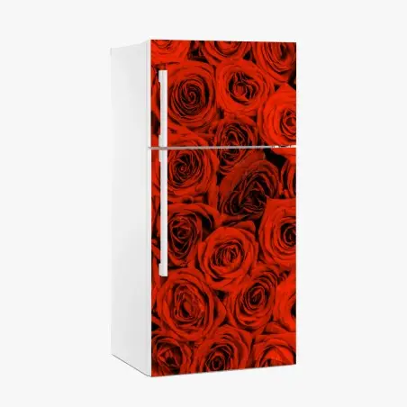 Pegatina para frigorífico rosas rojas en abundancia – Pixers®