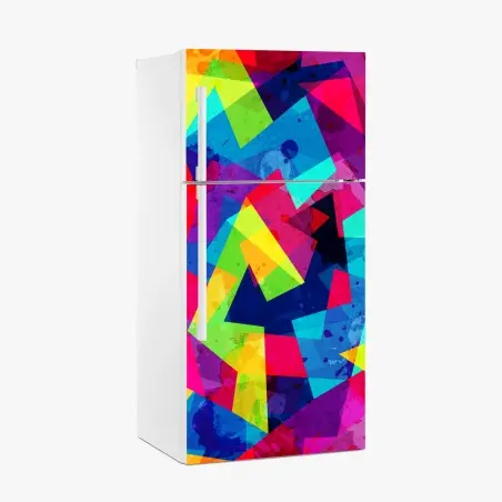 Pegatina para frigorífico explosión geométrica de color – Pixers®
