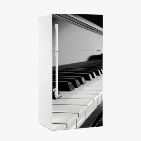 Pegatina para frigorífico teclas de piano en blanco y negro – Pixers®