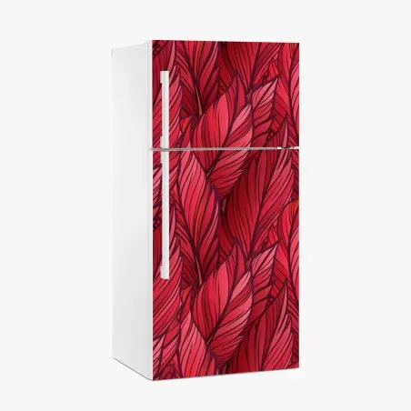 Pegatina para frigorífico hojas rojas entrelazadas – Pixers®