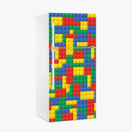 Pegatina para frigorífico mural de ladrillos de juguete multicolor – Pixers®