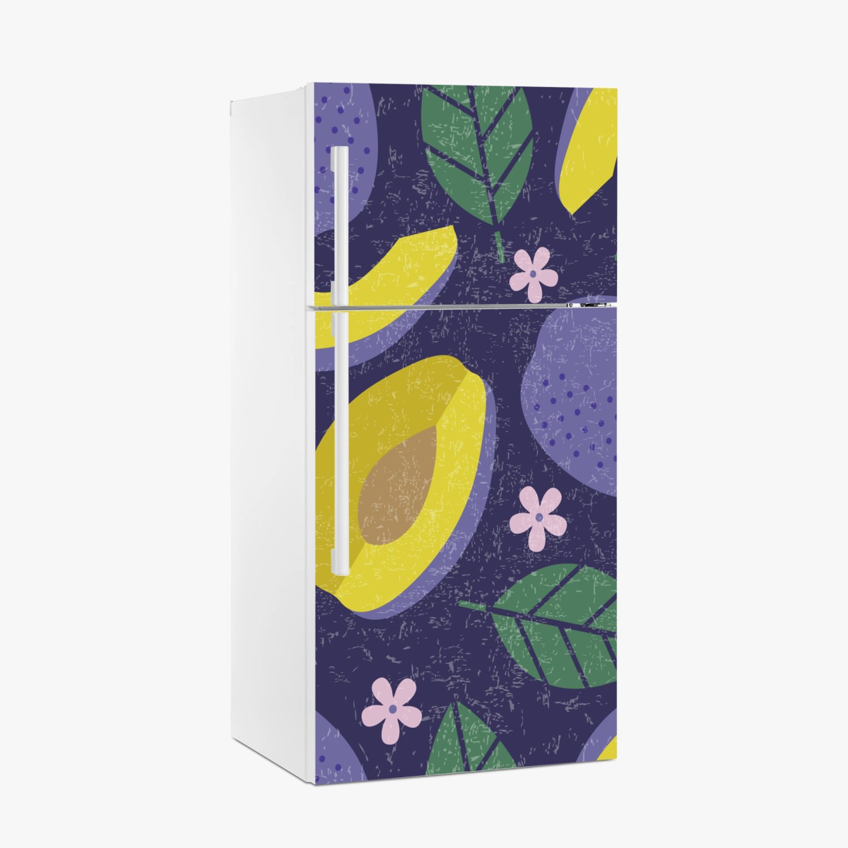 Pegatina para frigorífico patrón vintage de ciruelas y flores – Pixers®