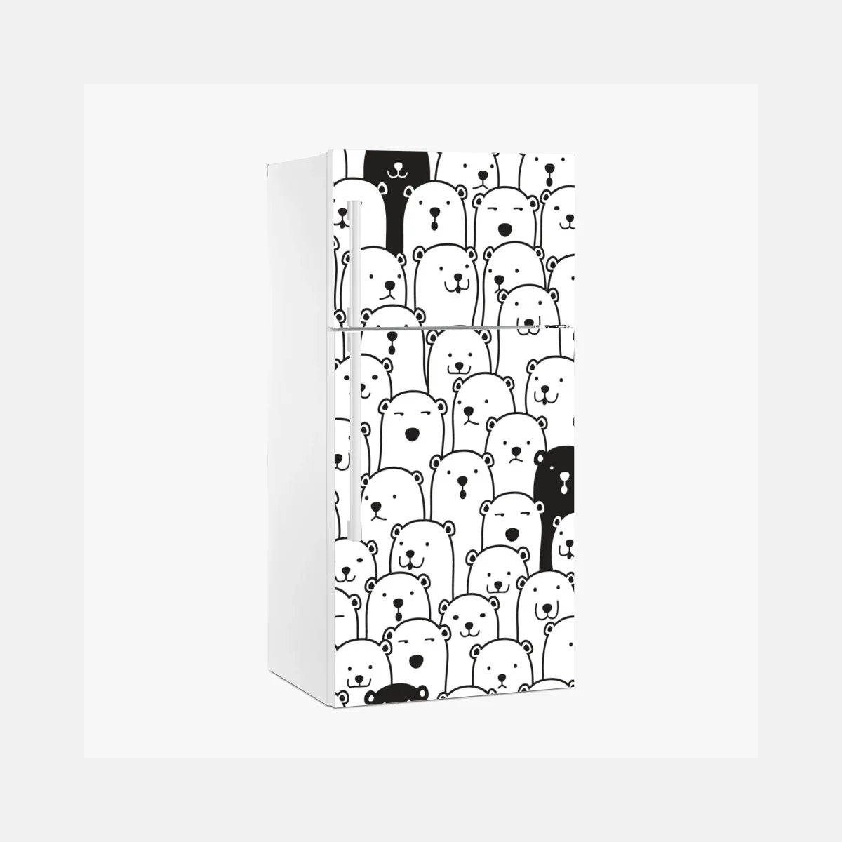 Pegatina para frigorífico patrón de osos minimalista en blanco y negro – Pixers® Pegatina para frigorífico patrón de osos minimalista en blanco y negro – Pixers®