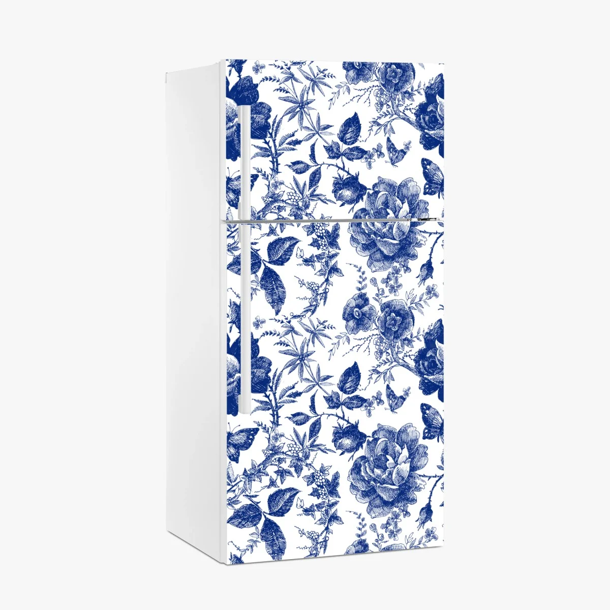 Pegatina para frigorífico estampado floral azul estilo vintage – Pixers® Pegatina para frigorífico estampado floral azul estilo vintage – Pixers®