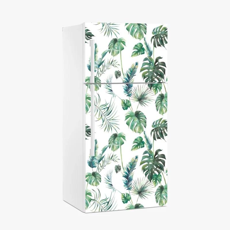 Pegatina para frigorífico follaje tropical en acuarela