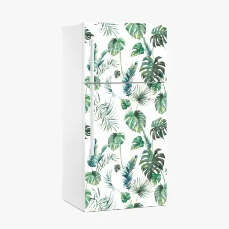 Pegatina para frigorífico follaje tropical en acuarela – Pixers®