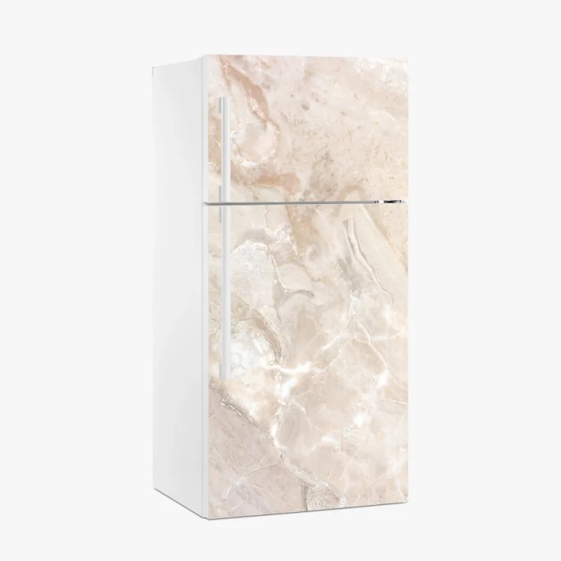 Pegatina para frigorífico mármol beige con vetas naturales