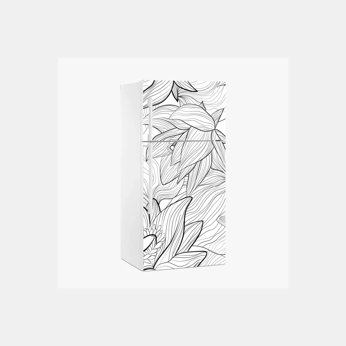 Pegatina para frigorífico patrón floral de loto en blanco y negro – Pixers® Pegatina para frigorífico patrón floral de loto en blanco y negro – Pixers®
