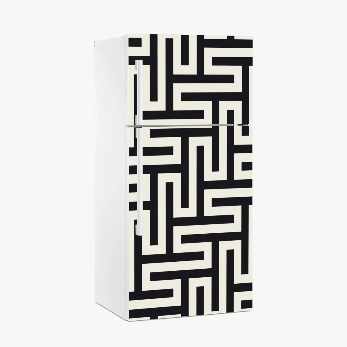 Pegatina para frigorífico patrón geométrico de laberinto en tonos crema y negro – Pixers® Pegatina para frigorífico patrón geométrico de laberinto en tonos crema y negro – Pixers®