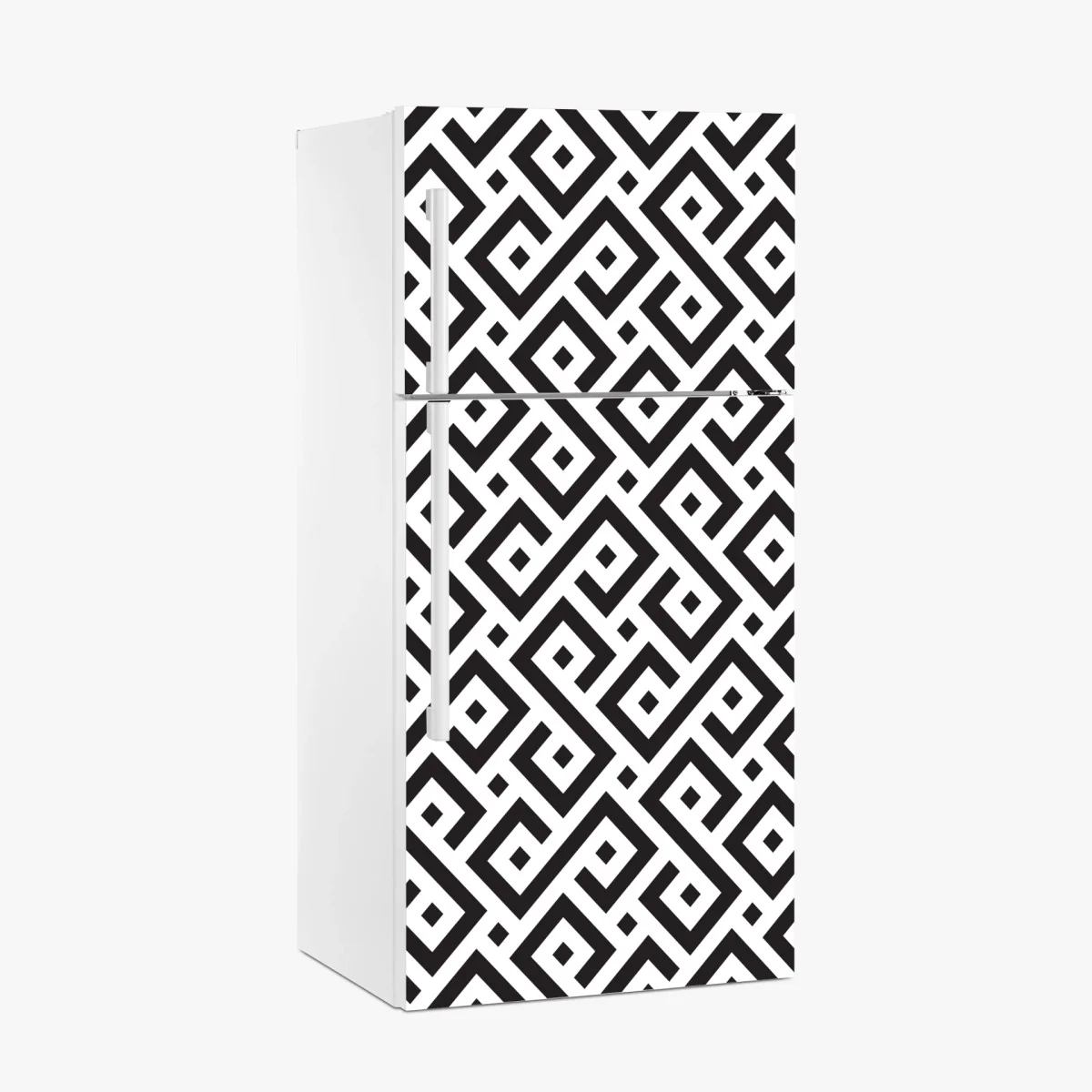 Pegatina para frigorífico patrón meandro geométrico en blanco y negro – Pixers® Pegatina para frigorífico patrón meandro geométrico en blanco y negro – Pixers®