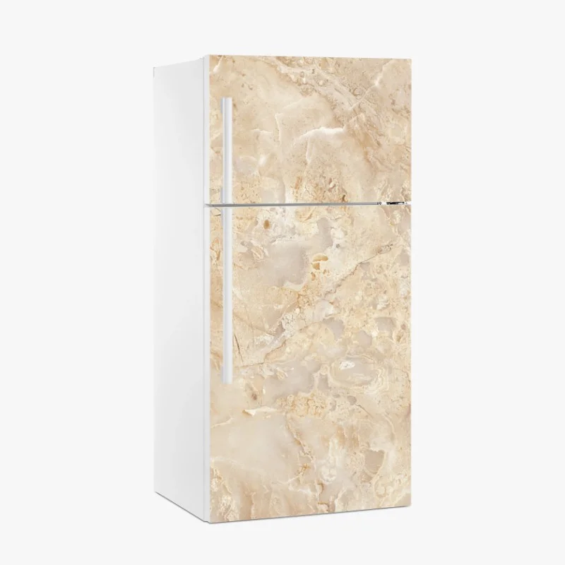 Pegatina para frigorífico mármol beige veteado para decoración de interiores
