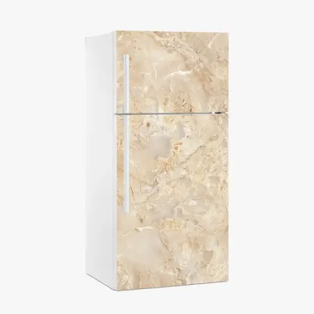 Pegatina para frigorífico mármol beige veteado para decoración de interiores – Pixers®