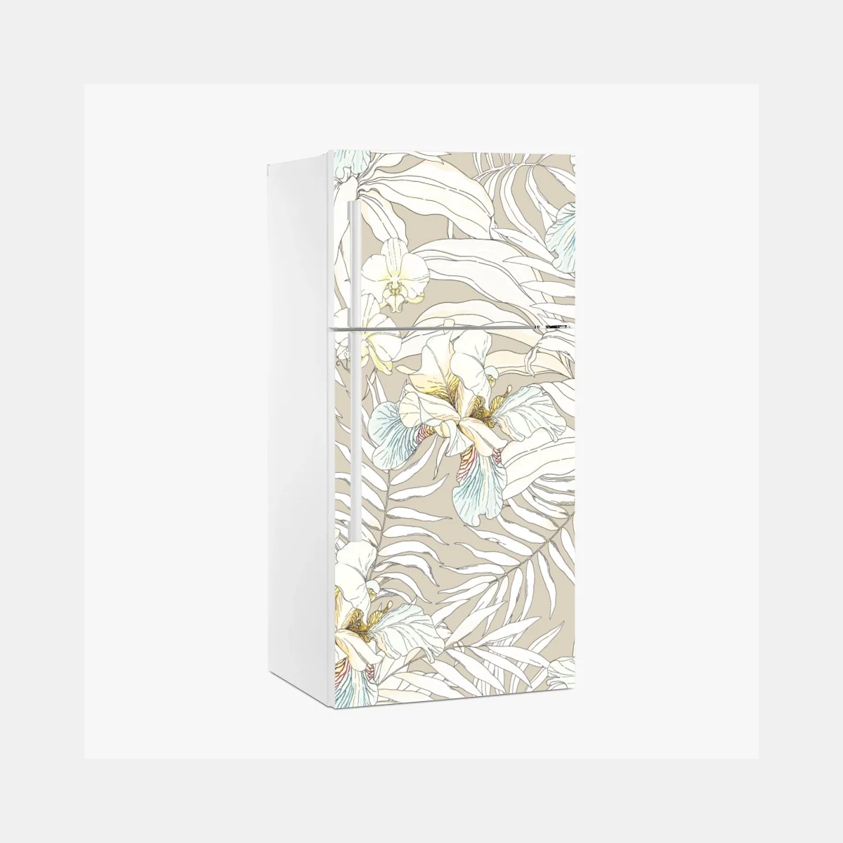 Pegatina para frigorífico cacatúas y orquídeas en patrón botánico – Pixers® Pegatina para frigorífico cacatúas y orquídeas en patrón botánico – Pixers®