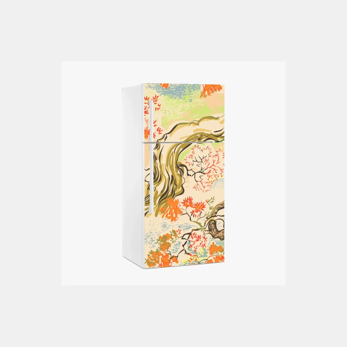 Pegatina para frigorífico motivo oriental de arces otoñales en tonos pastel – Pixers® Pegatina para frigorífico motivo oriental de arces otoñales en tonos pastel – Pixers®