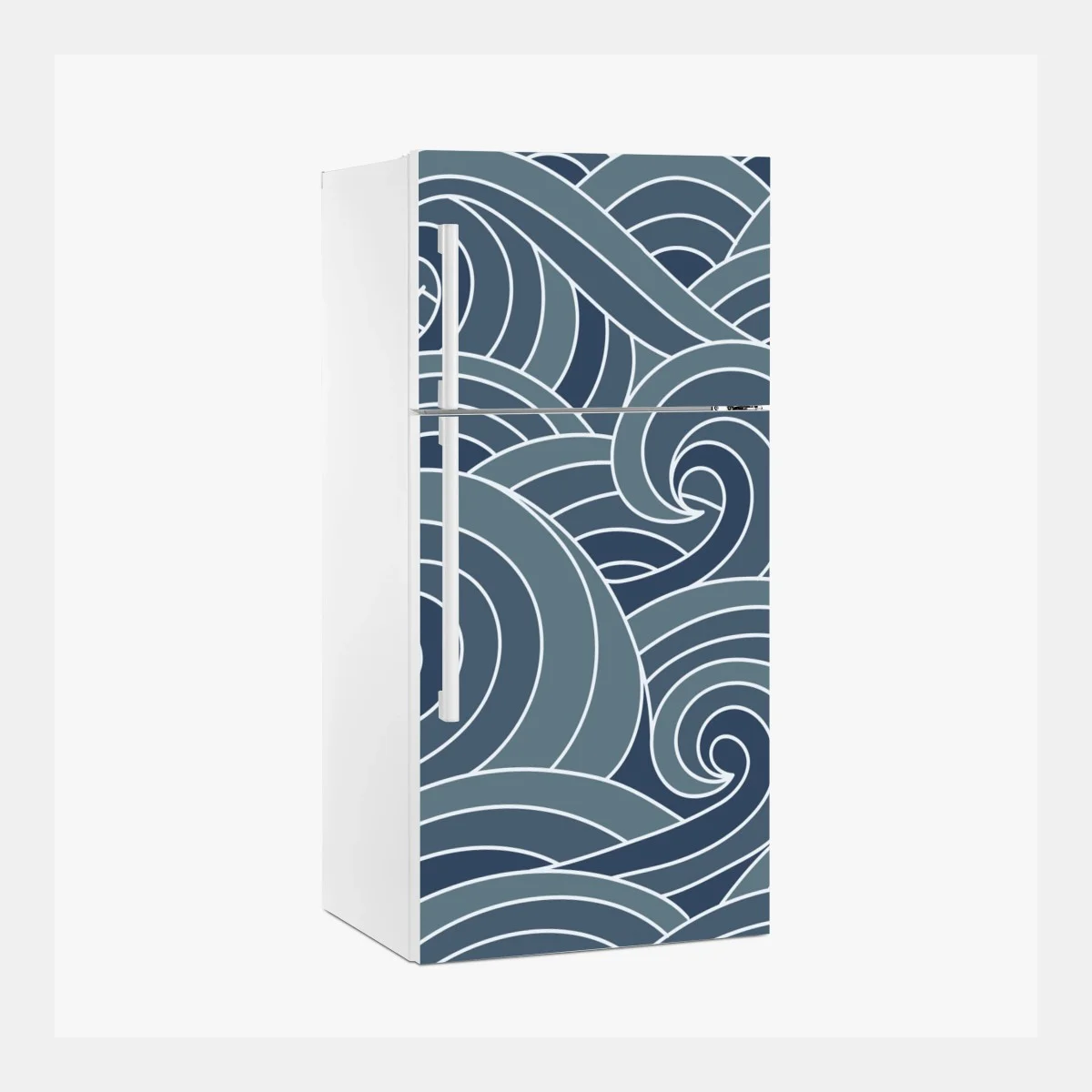 Pegatina para frigorífico patrón de olas marinas en tonos azules – Pixers® Pegatina para frigorífico patrón de olas marinas en tonos azules – Pixers®
