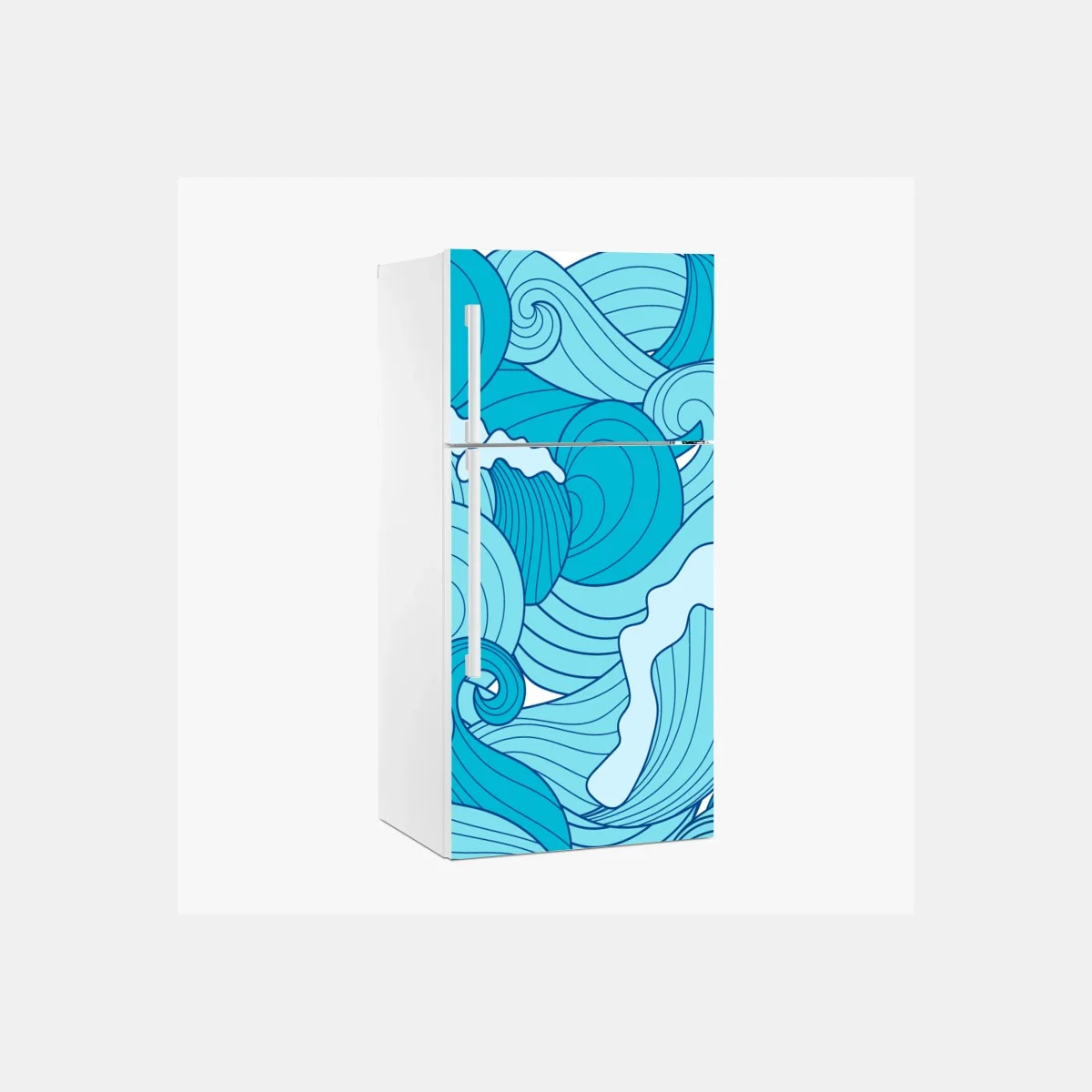 Pegatina para frigorífico olas en movimiento de tonos azules – Pixers® Pegatina para frigorífico olas en movimiento de tonos azules – Pixers®