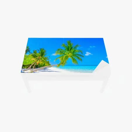 Chapa adhesiva para mesa y escritorio paraíso tropical en Maldivas – Pixers®