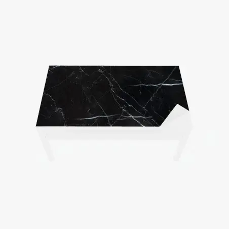 Chapa adhesiva para mesa y escritorio textura de mármol marquina negro con vetas blancas – Pixers®