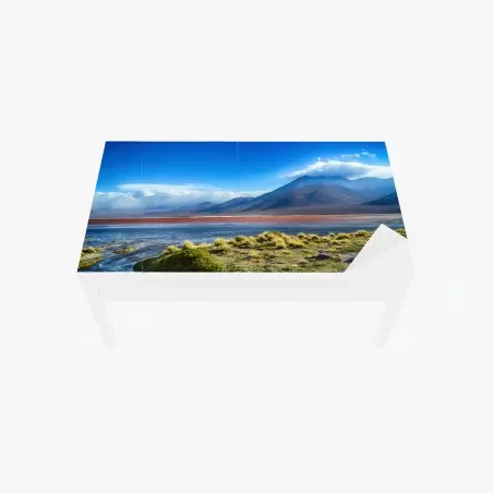 Chapa adhesiva para mesa y escritorio amanecer en el altiplano rojo – Pixers®