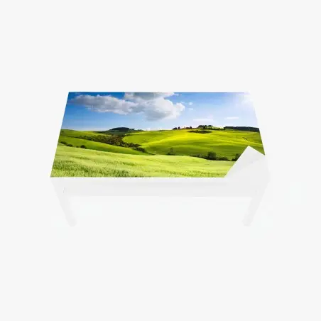 Chapa adhesiva para mesa y escritorio paisaje ondulado de la Toscana al atardecer – Pixers®