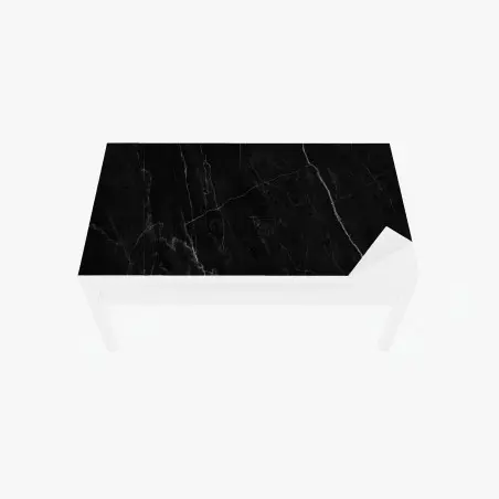 Chapa adhesiva para mesa y escritorio mármol negro con vetas blancas y textura natural – Pixers®