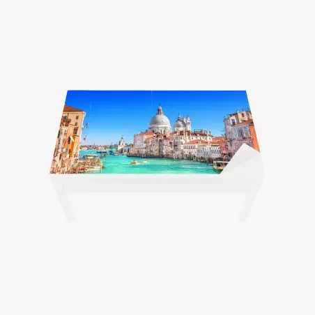 Chapa adhesiva para mesa y escritorio panorama del Gran Canal y Basílica Santa Maria della Salute en Venecia – Pixers®